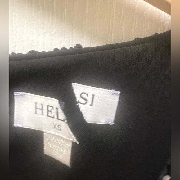 HELSI Jamie Square-Neck Sequin Velvet Column Gown in Black Size XS Preloved - Picture 8 of 8